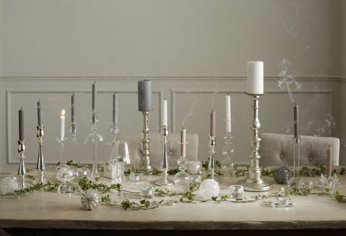 Christmas table with candles
