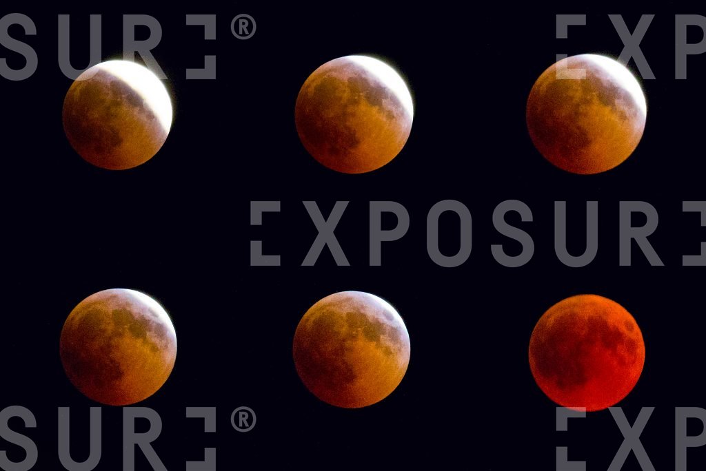 Blood moon eclipse