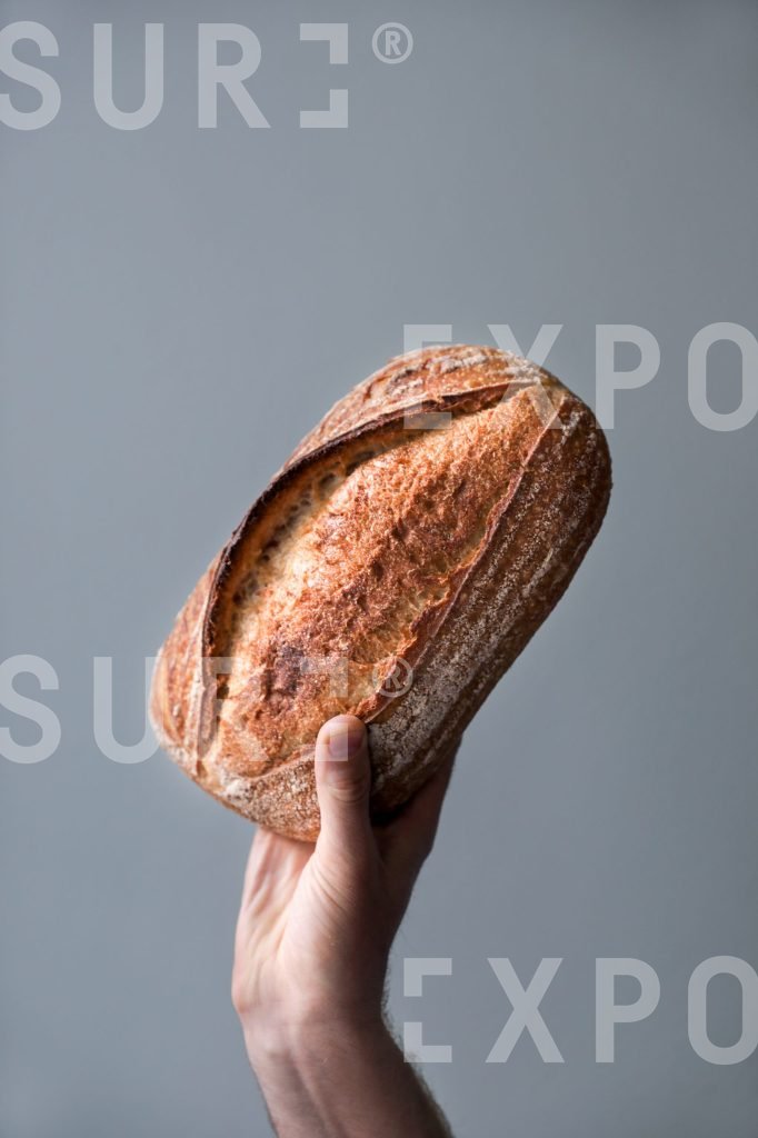 Sourdough bread with hand 4