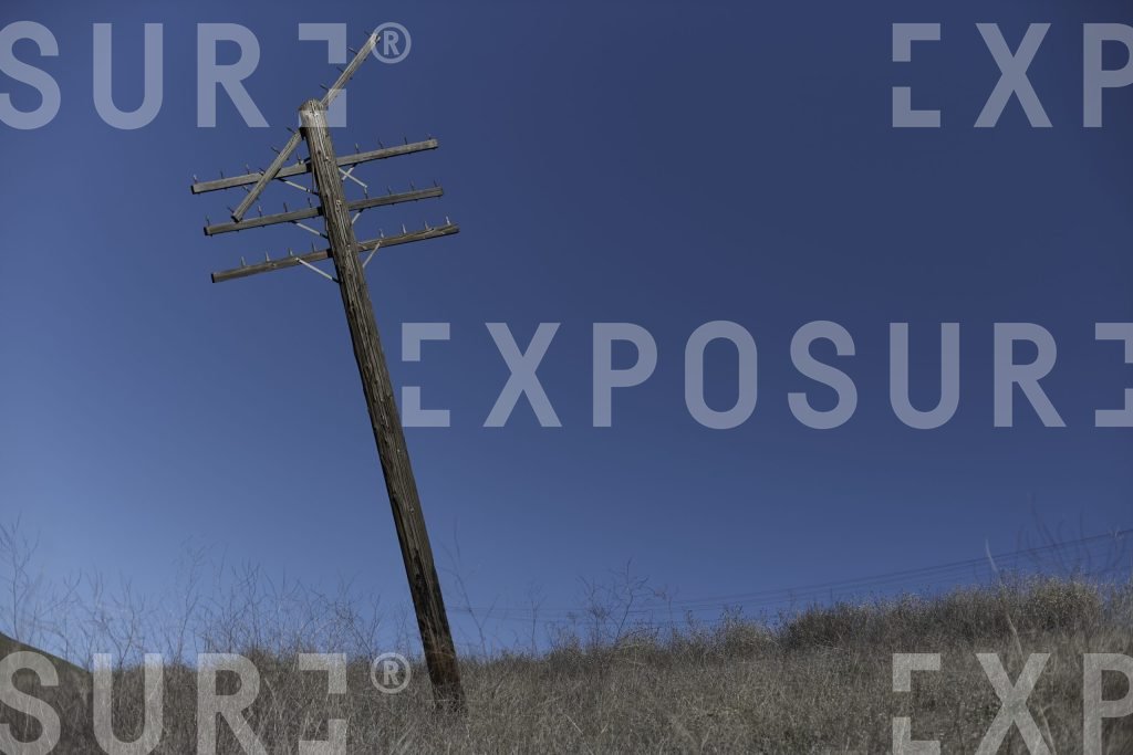 Old telegraph pole, California