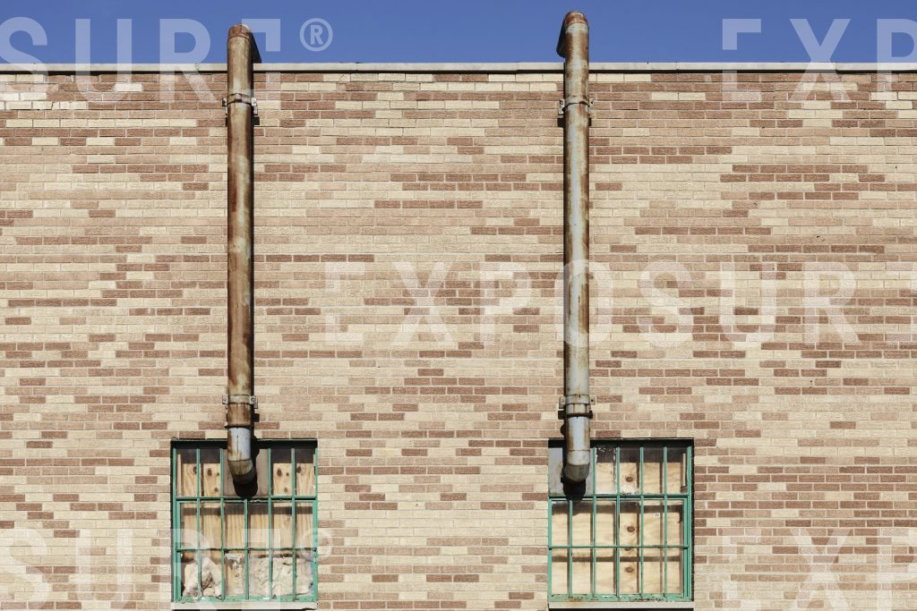 Illinois, factory wall and pipes