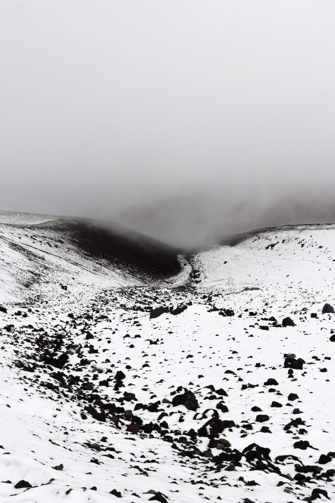 Snowy Misty Mountain in the Andies