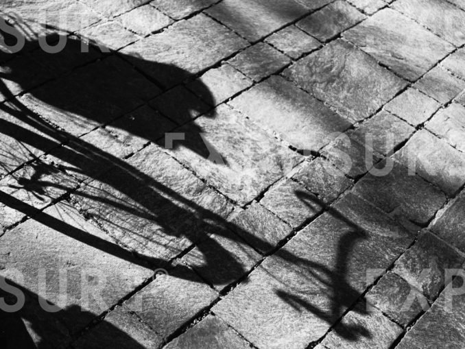 Bike shadows in Uzes France