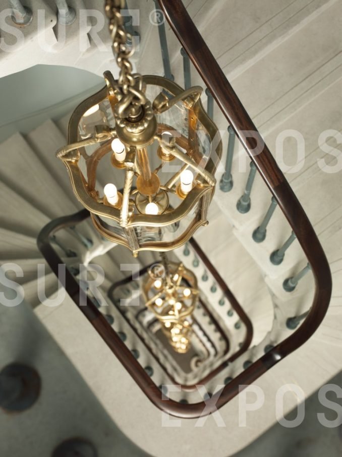 A Spiraling View Down The Stairs 03
