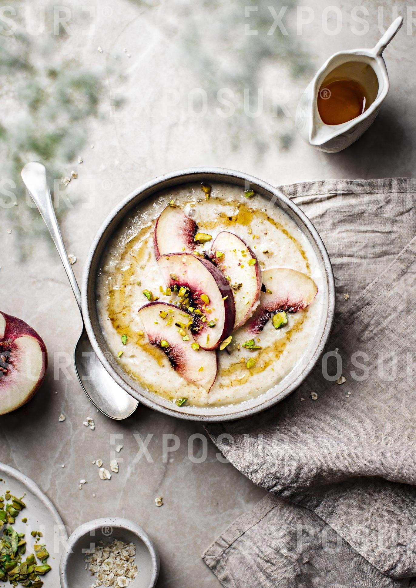 Peach, Pistachio & Honey Porridge