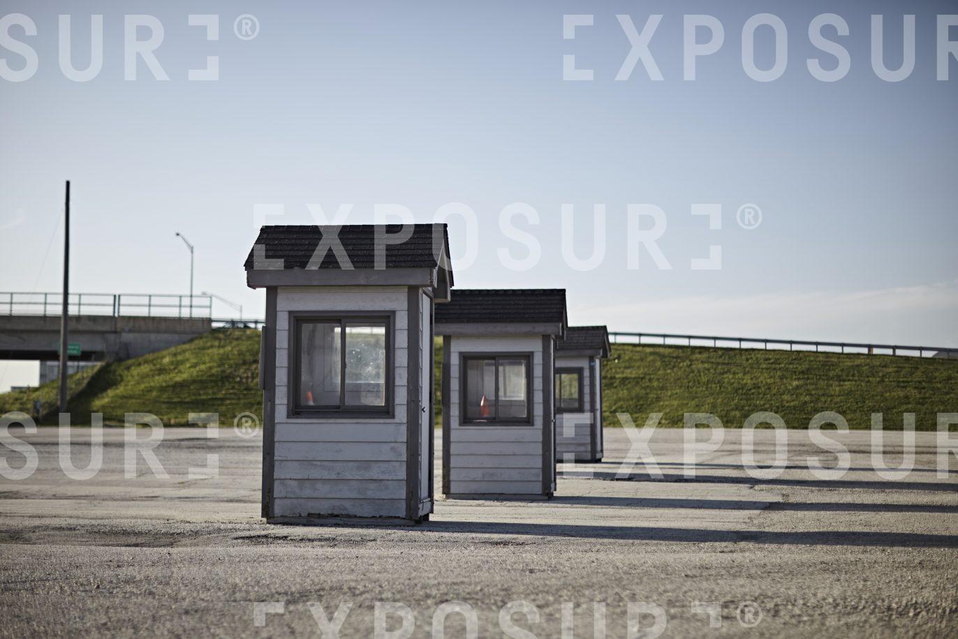 Illinois, ticket booths, parking lot
