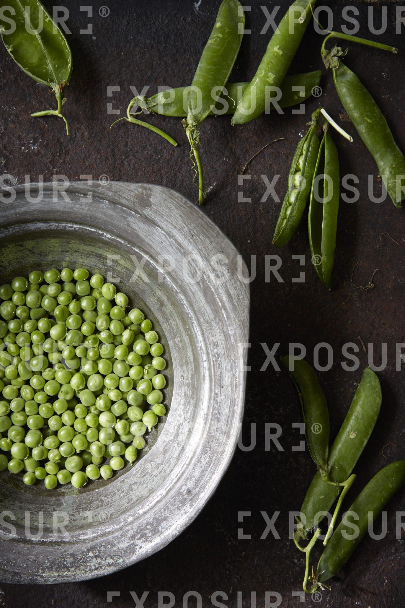 Peas in a bowl