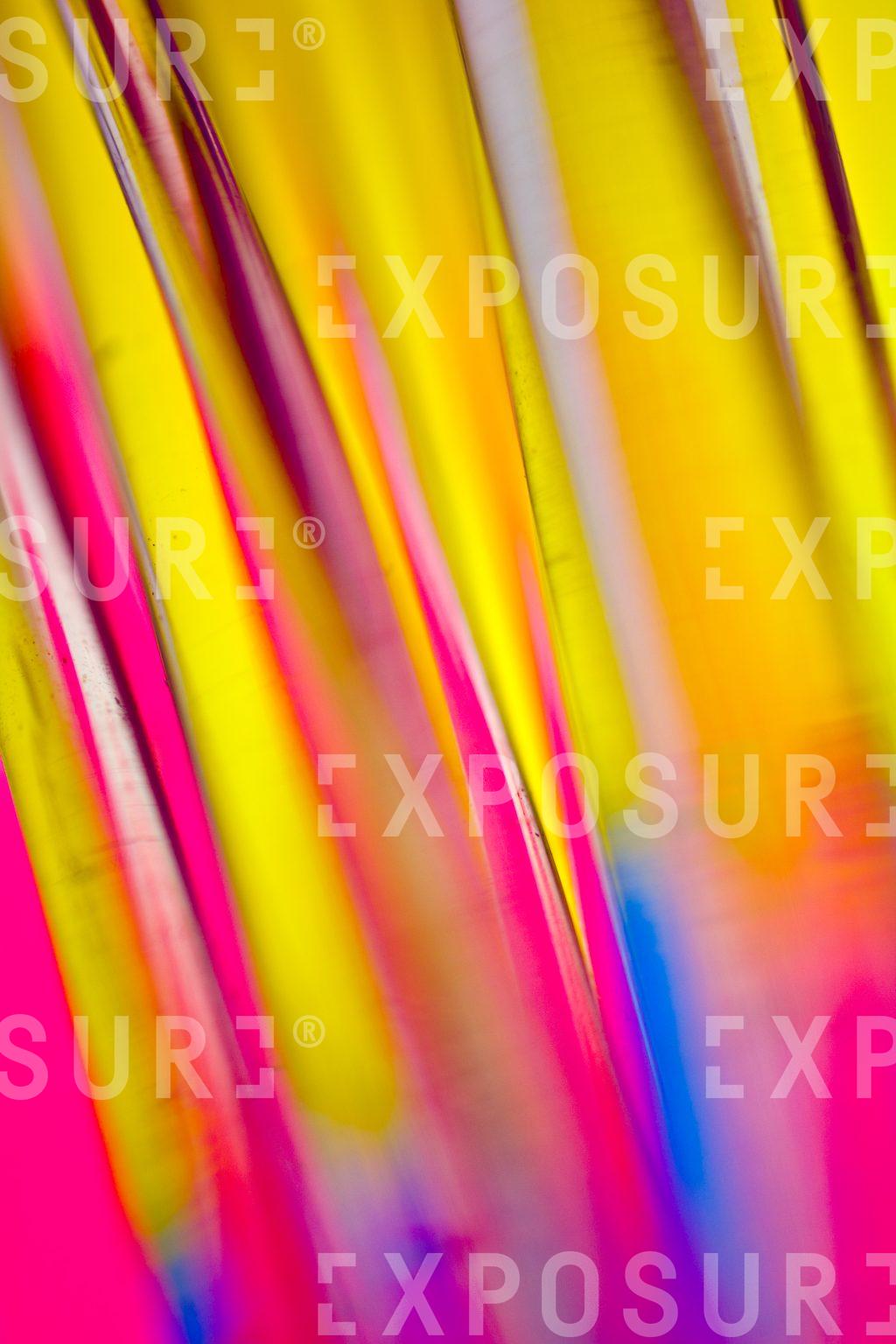 Abstract yellow, pink and blue
