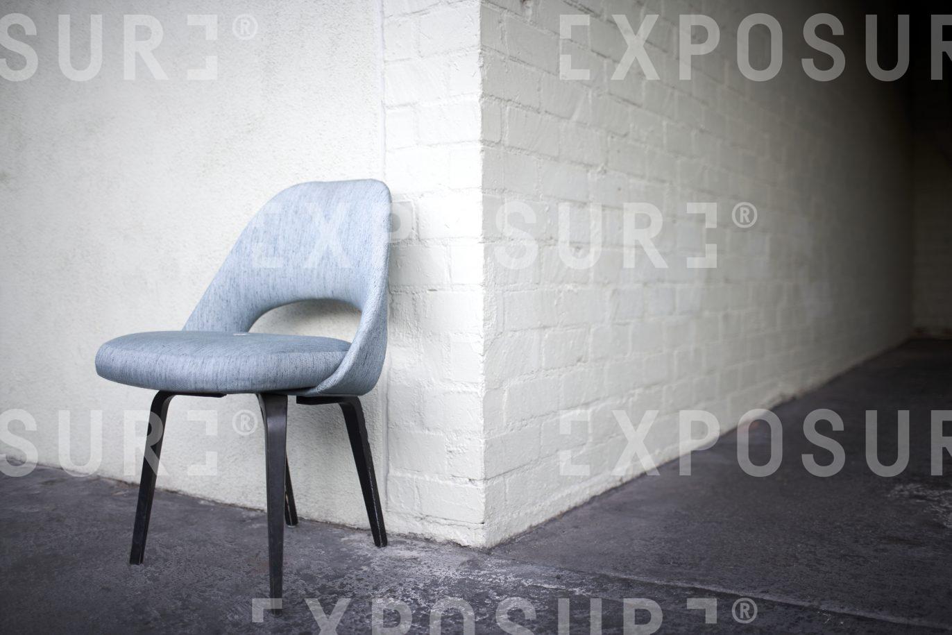 Chair outside building, Los Angeles