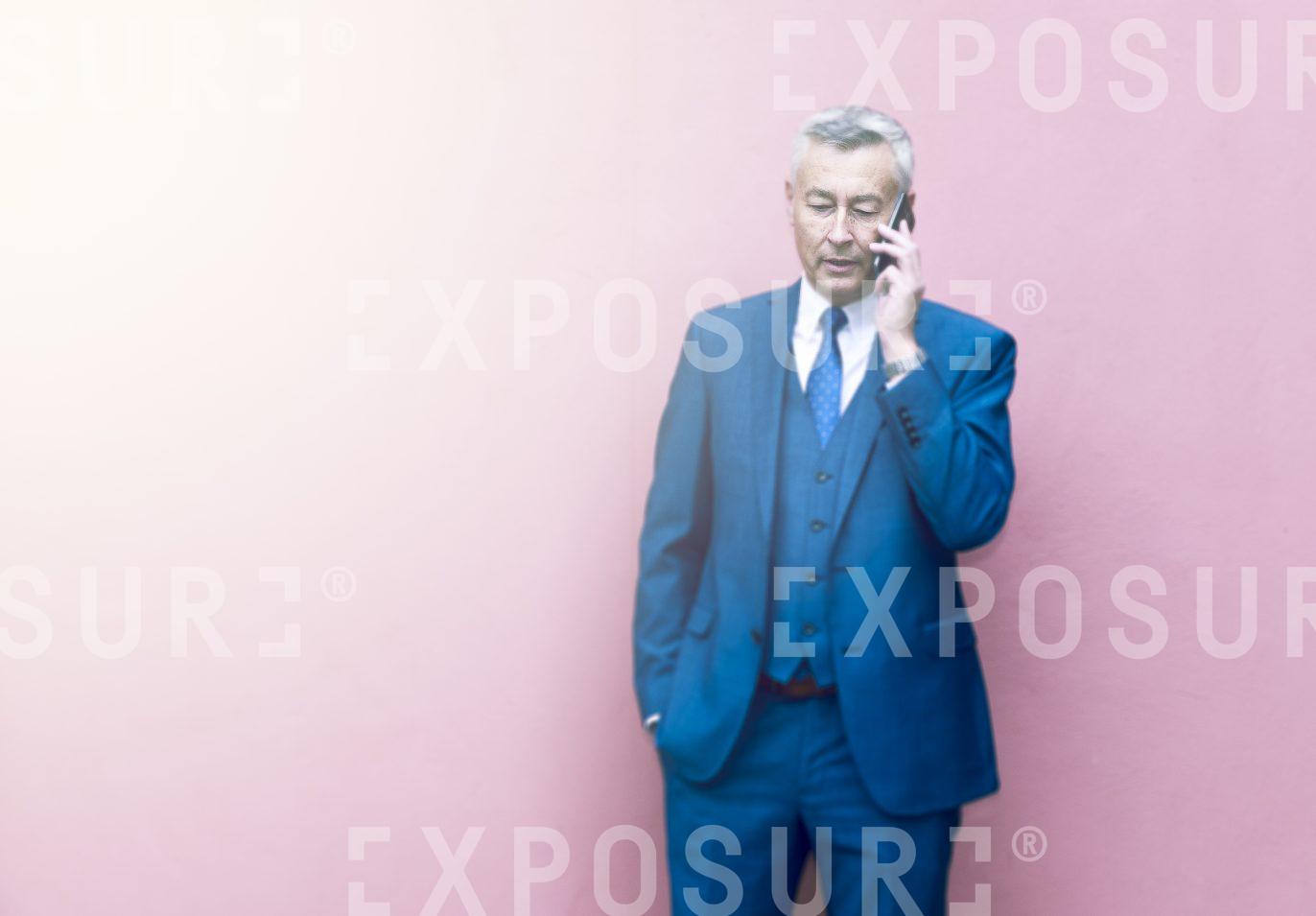 Man Chatting In Suit