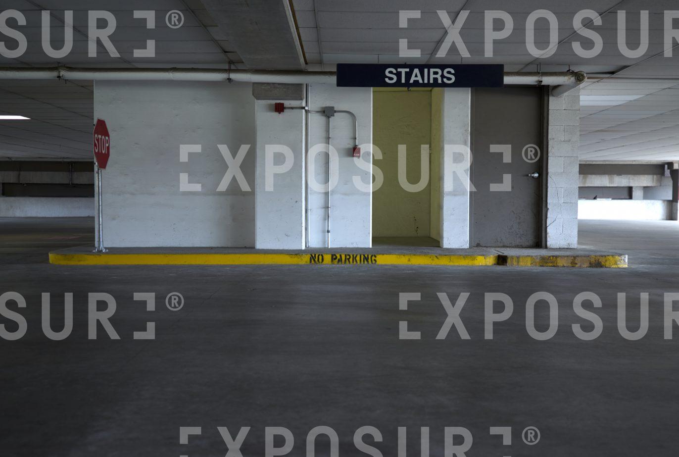 Empty Texas parking lot