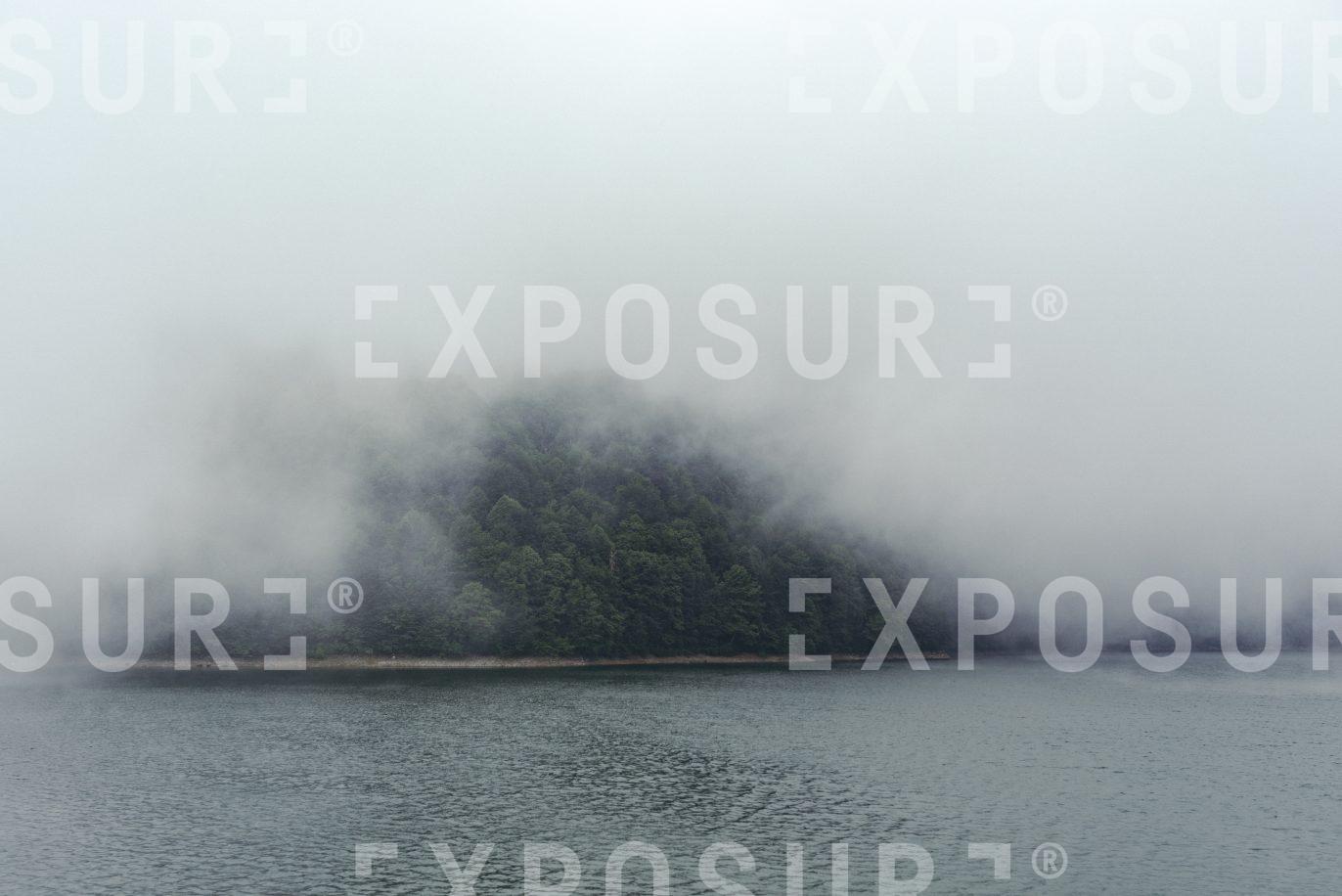 Mist over Shaori Lake, Georgia.