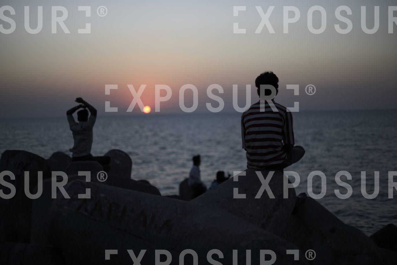 Sunset, Arabian Sea, Mumbai.