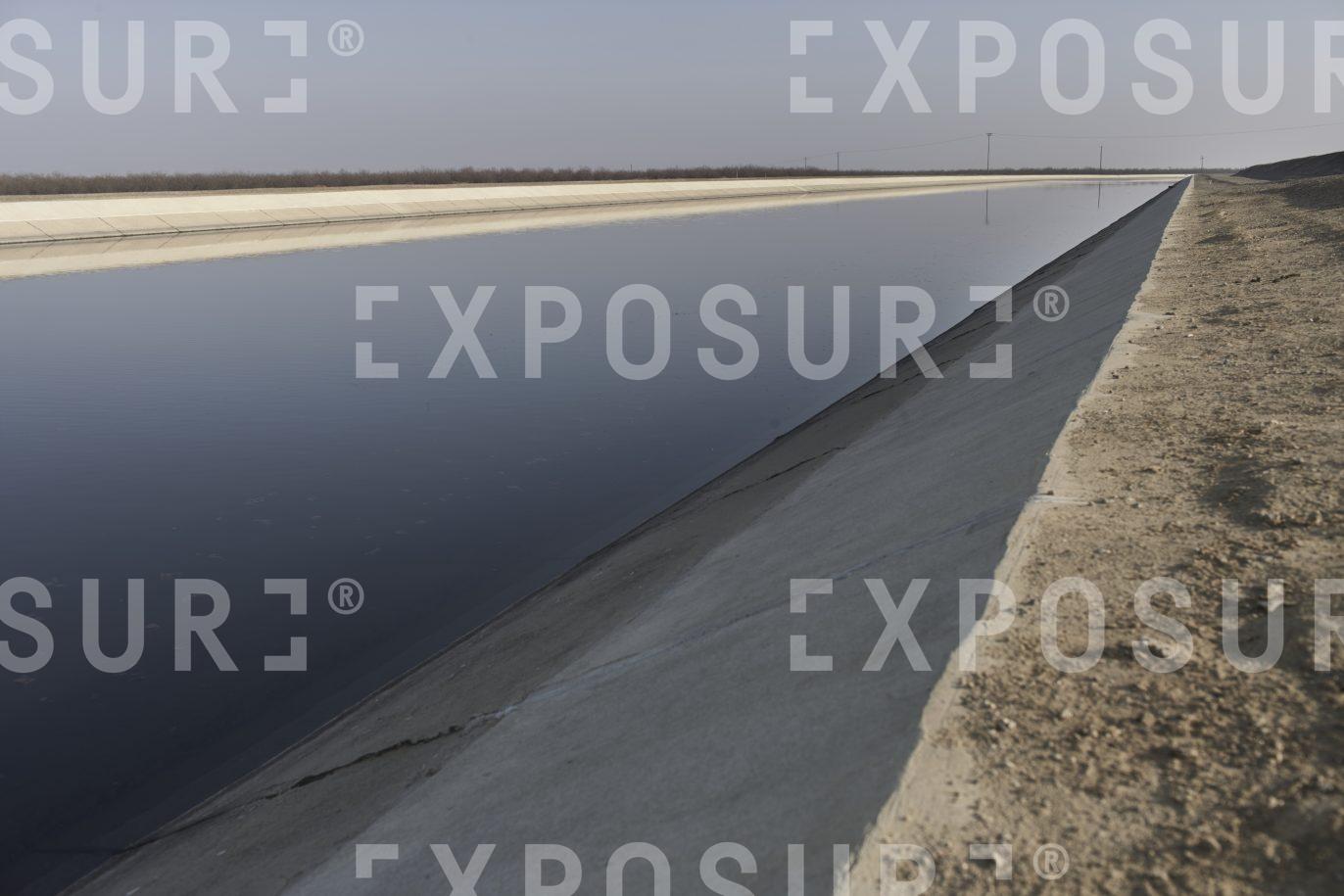 LA bound aqueduct, California desert