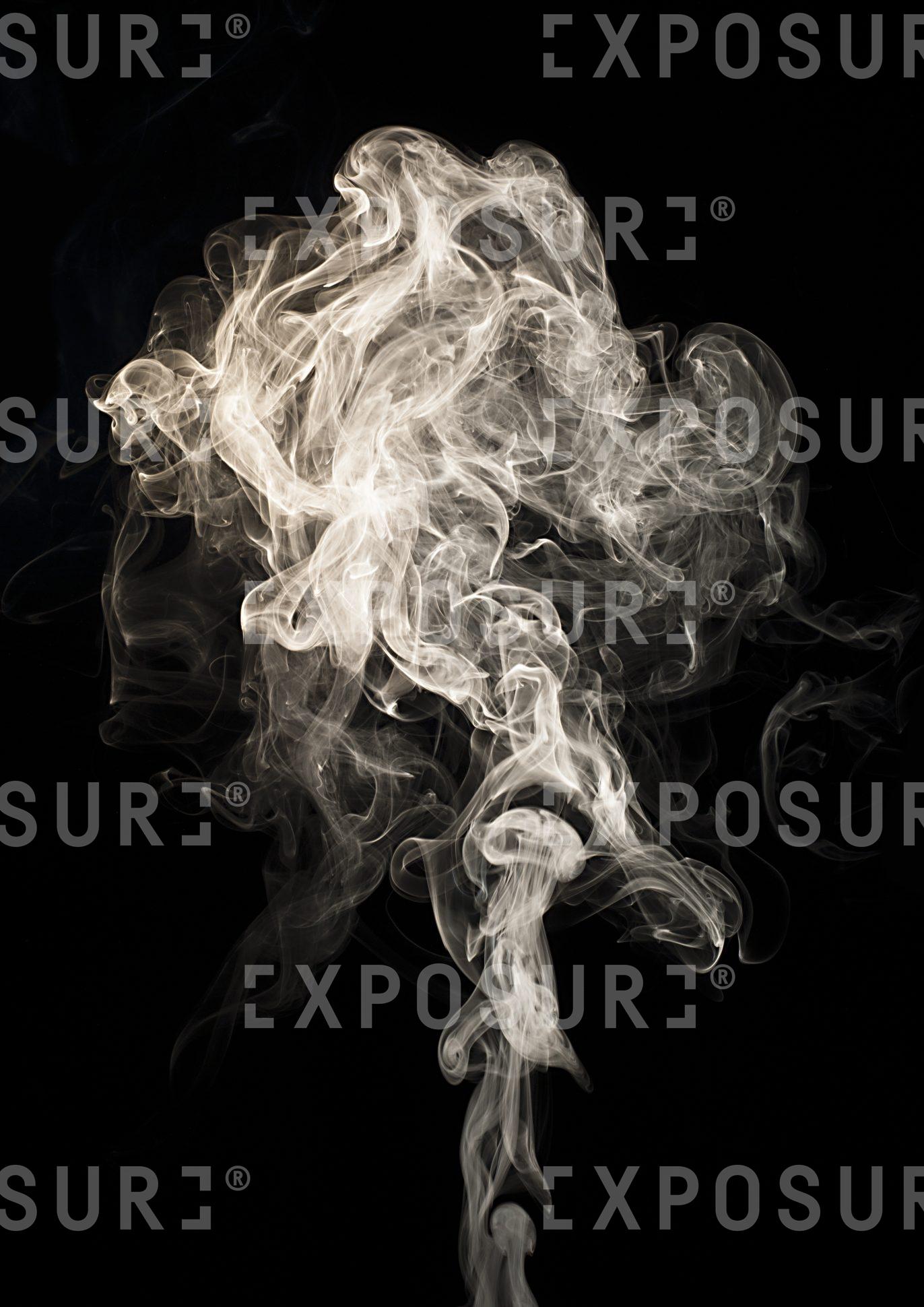 A swirl of white smoke