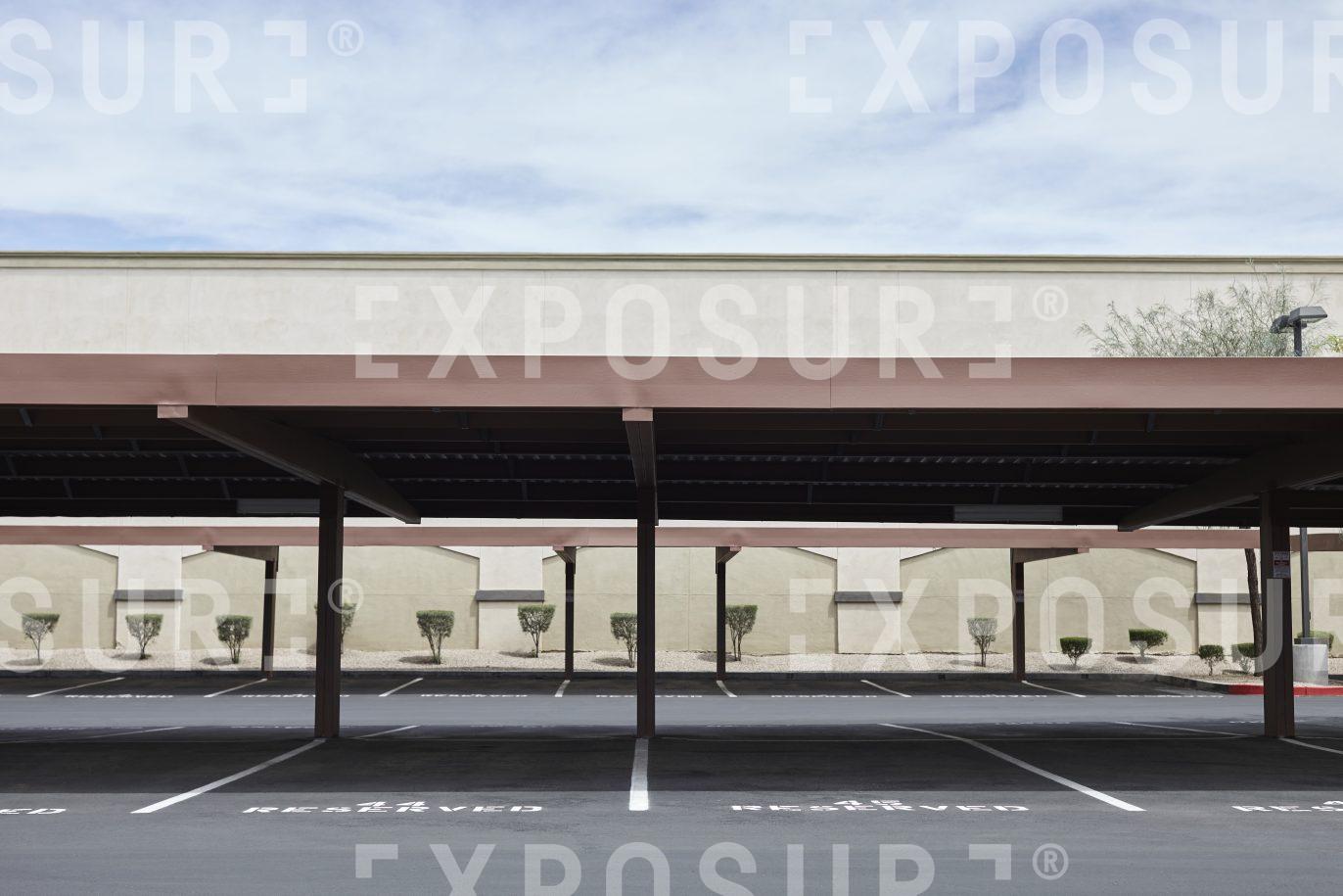 Arizona, empty commercial parking lot