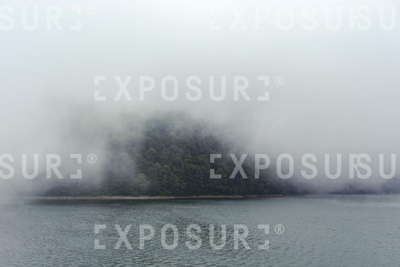 Mist over Shaori Lake, Georgia.
