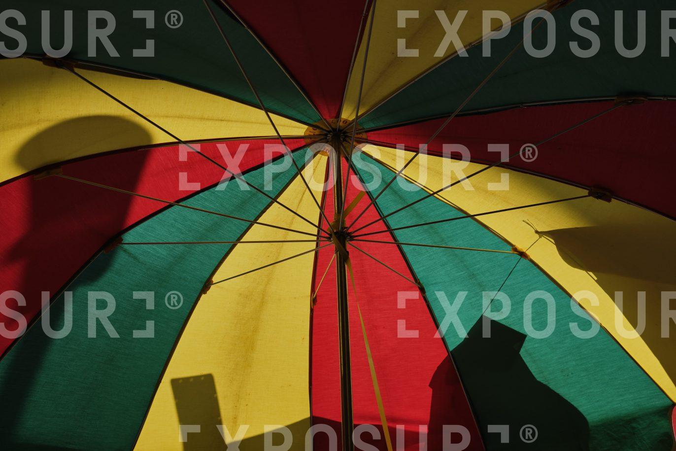 A colourful umbrella