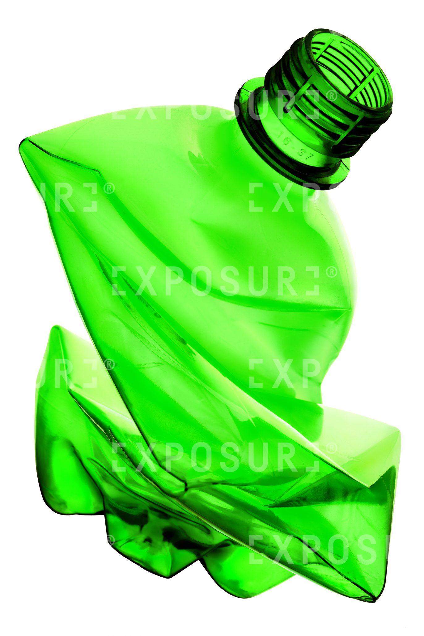 Green plastic bottle