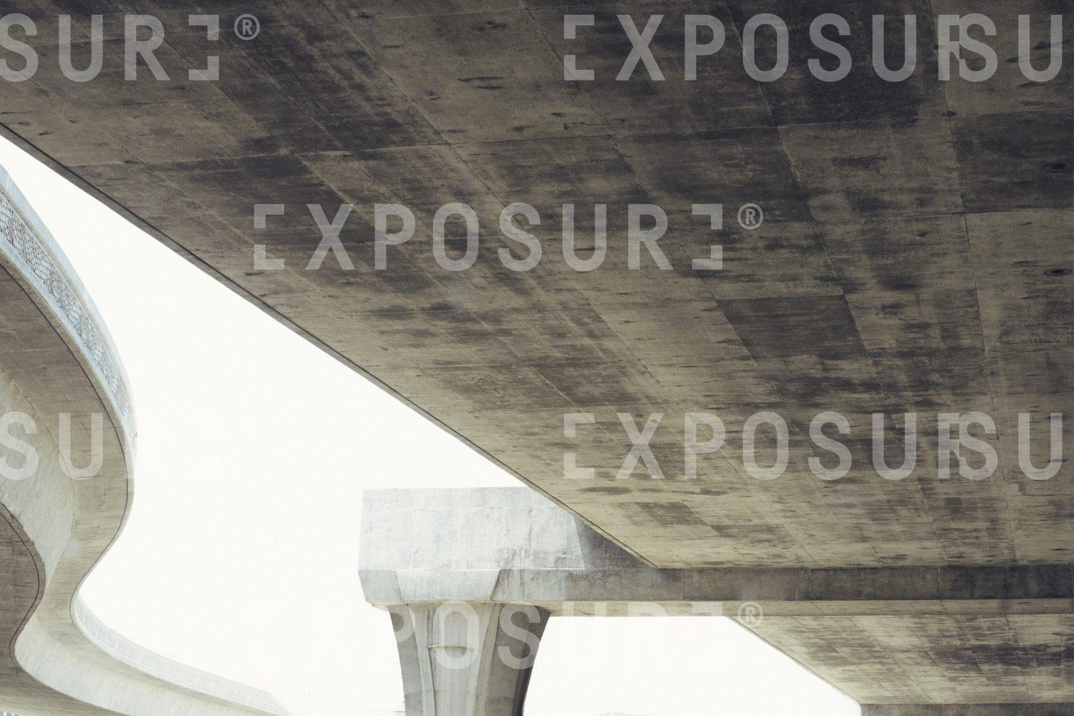 Concrete highwayFreeway in Los Angeles, America.
