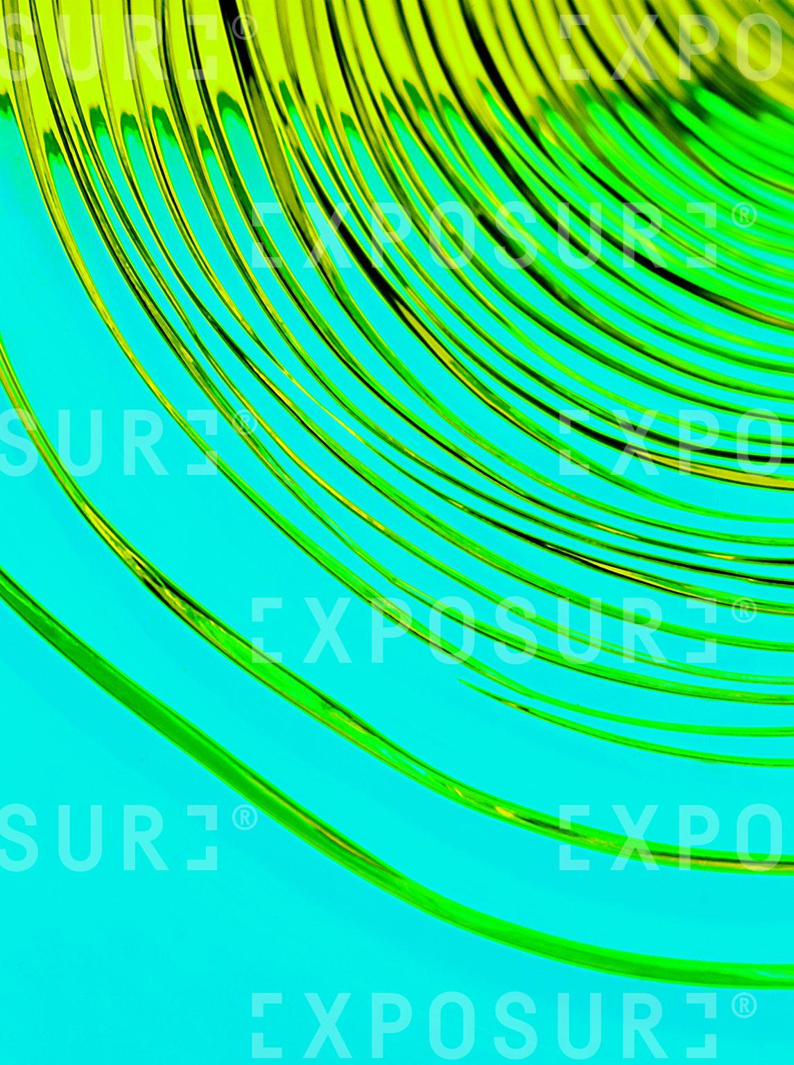 Abstract green and blue lines