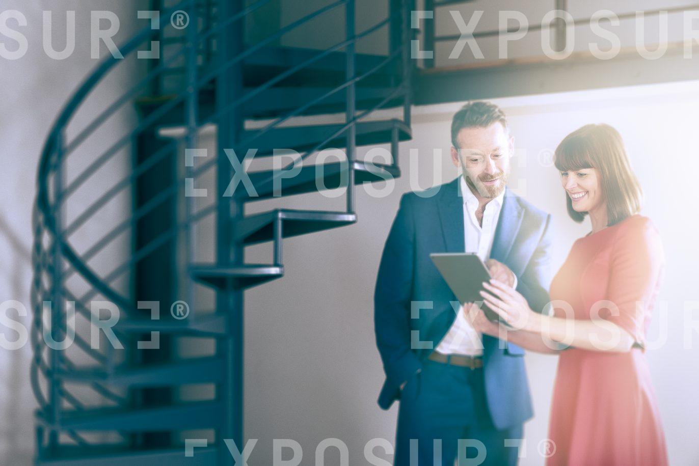 Two Business People Having Informal Meeting