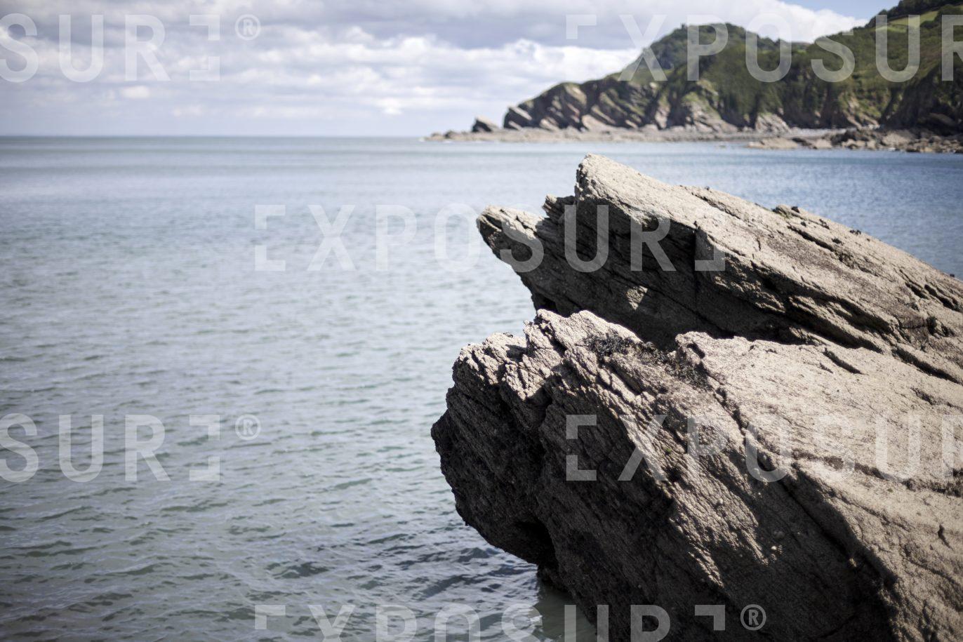 Devon, rock outcrop in bay