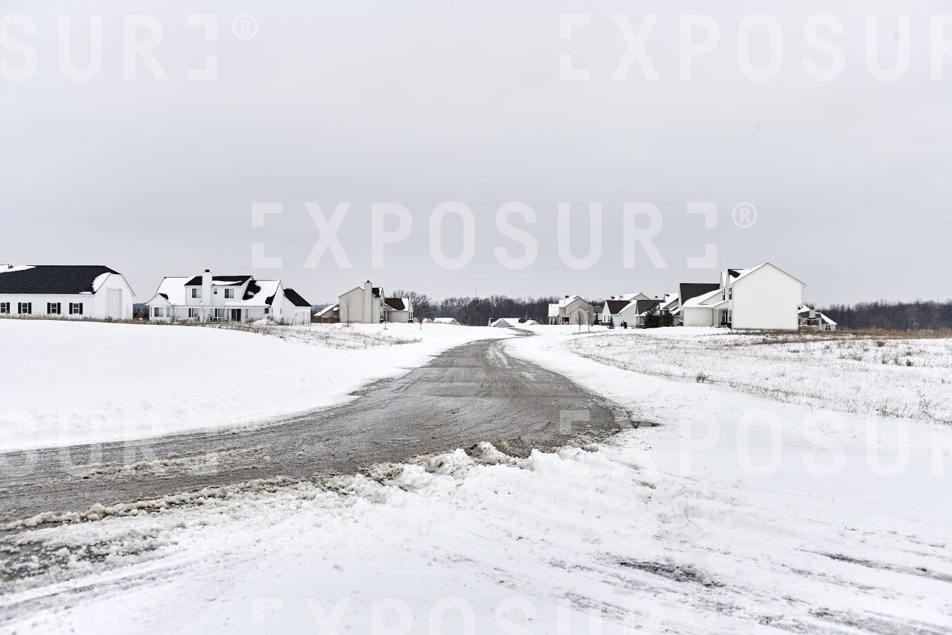 New tract house development, Midwest