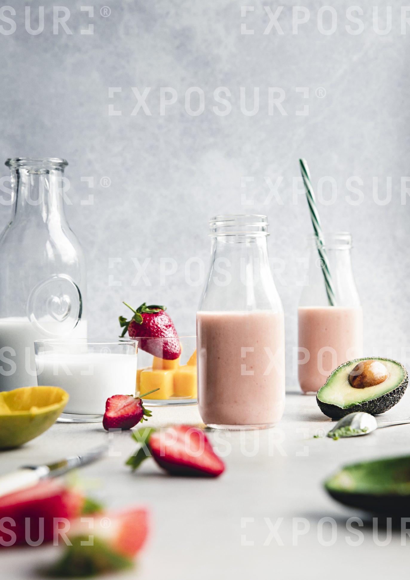 Strawberry, Mango & Avocado Smoothies