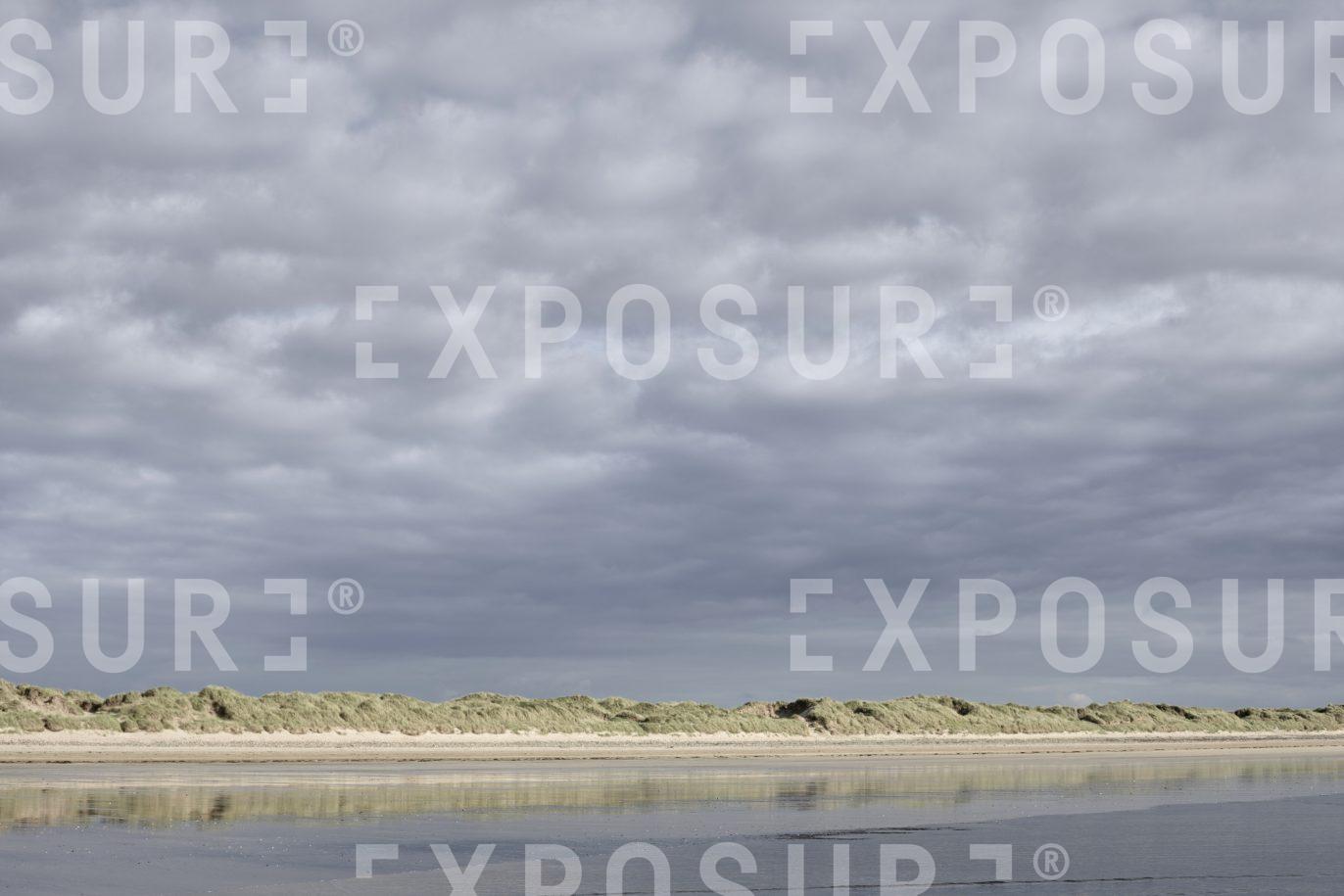 Devon, sand dunes from sea