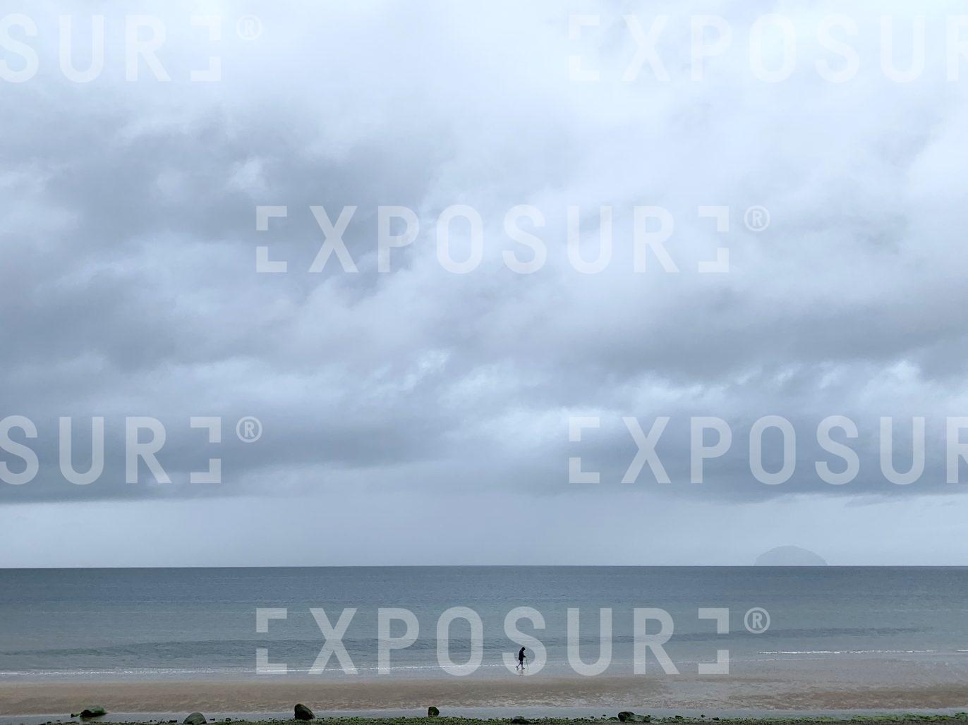 Old man on Girvan beach