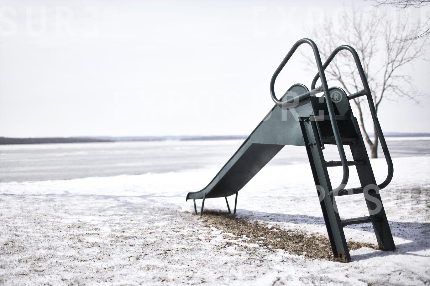 Slide in winter park, Iowa