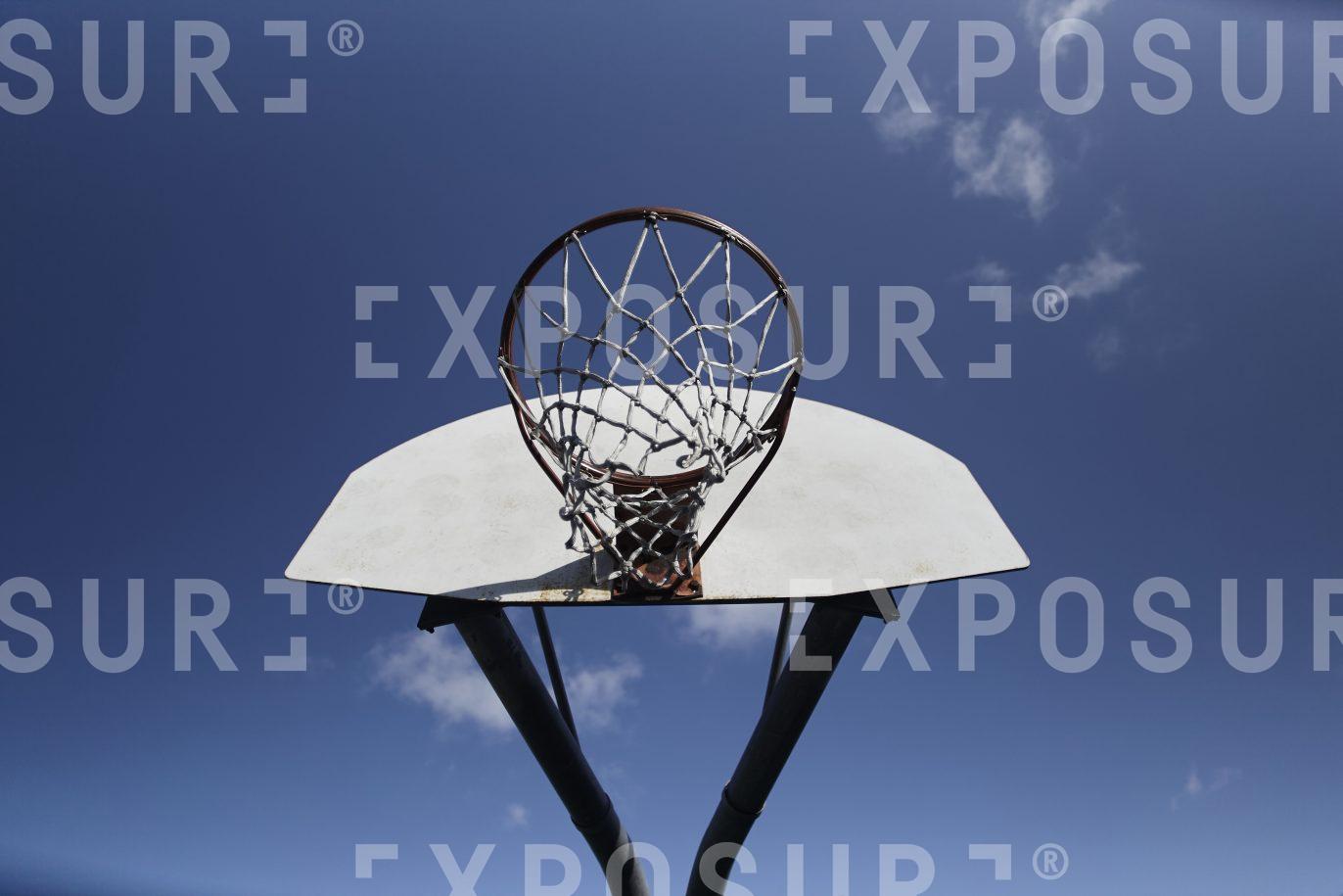 California, old basketball hoop