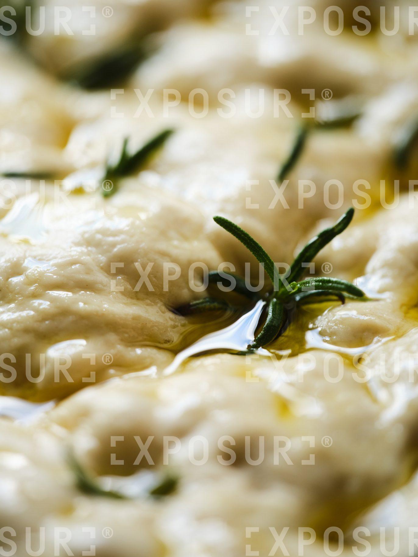 Focaccia – Uncooked Close Up