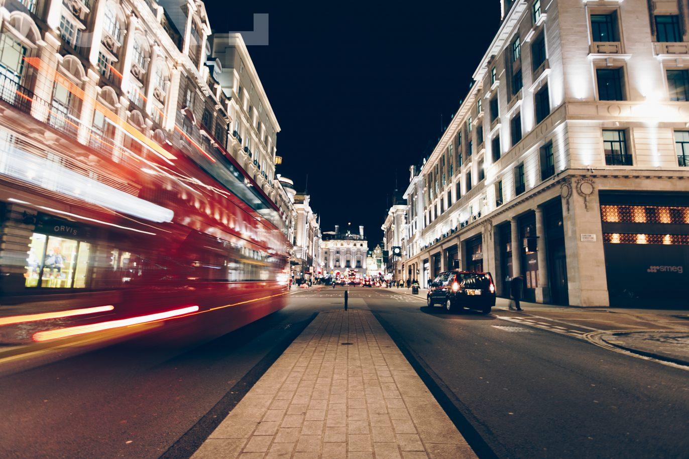 Oxford street by night