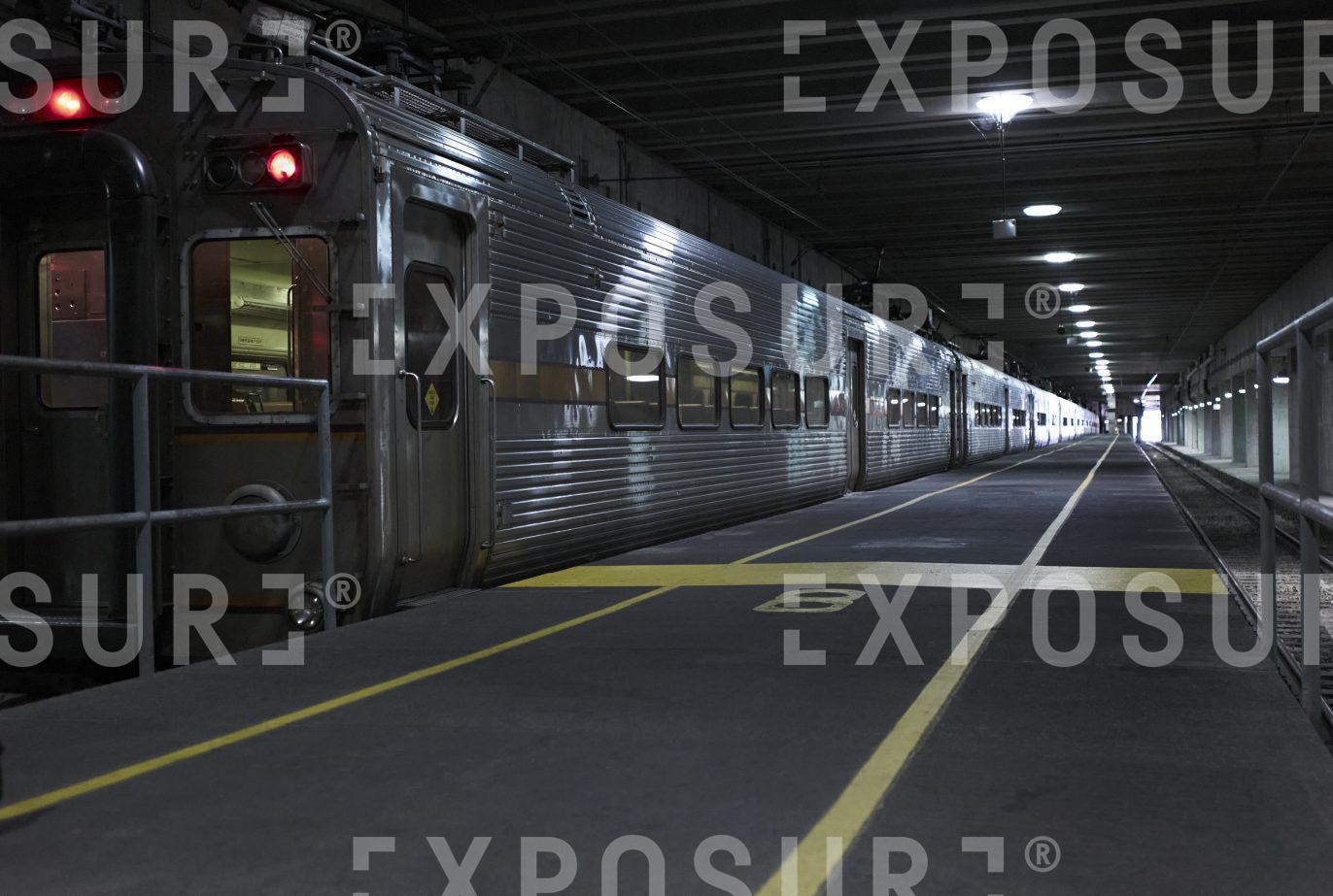 Train at a Chicago terminus