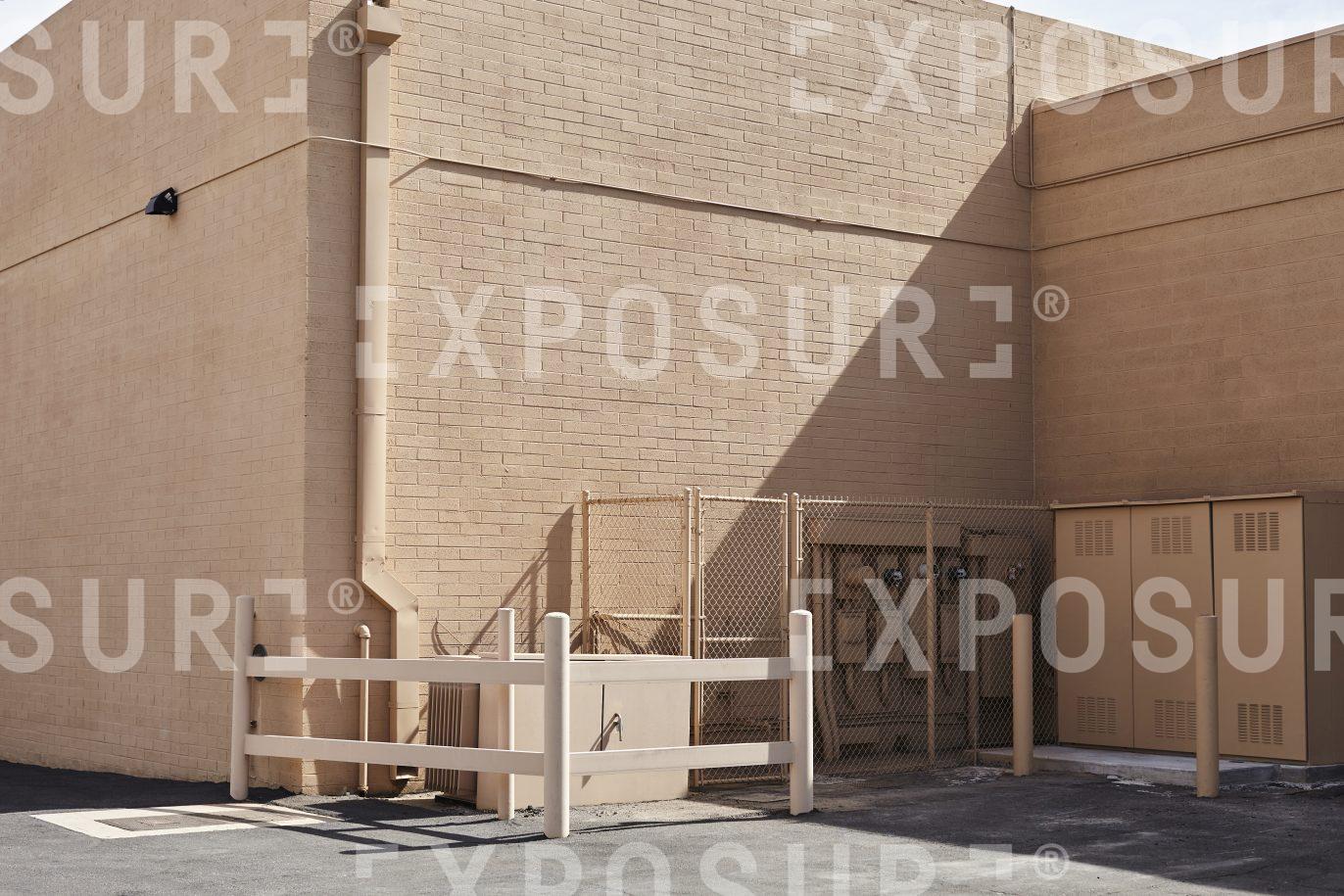 Arizona, back of a large warehouse