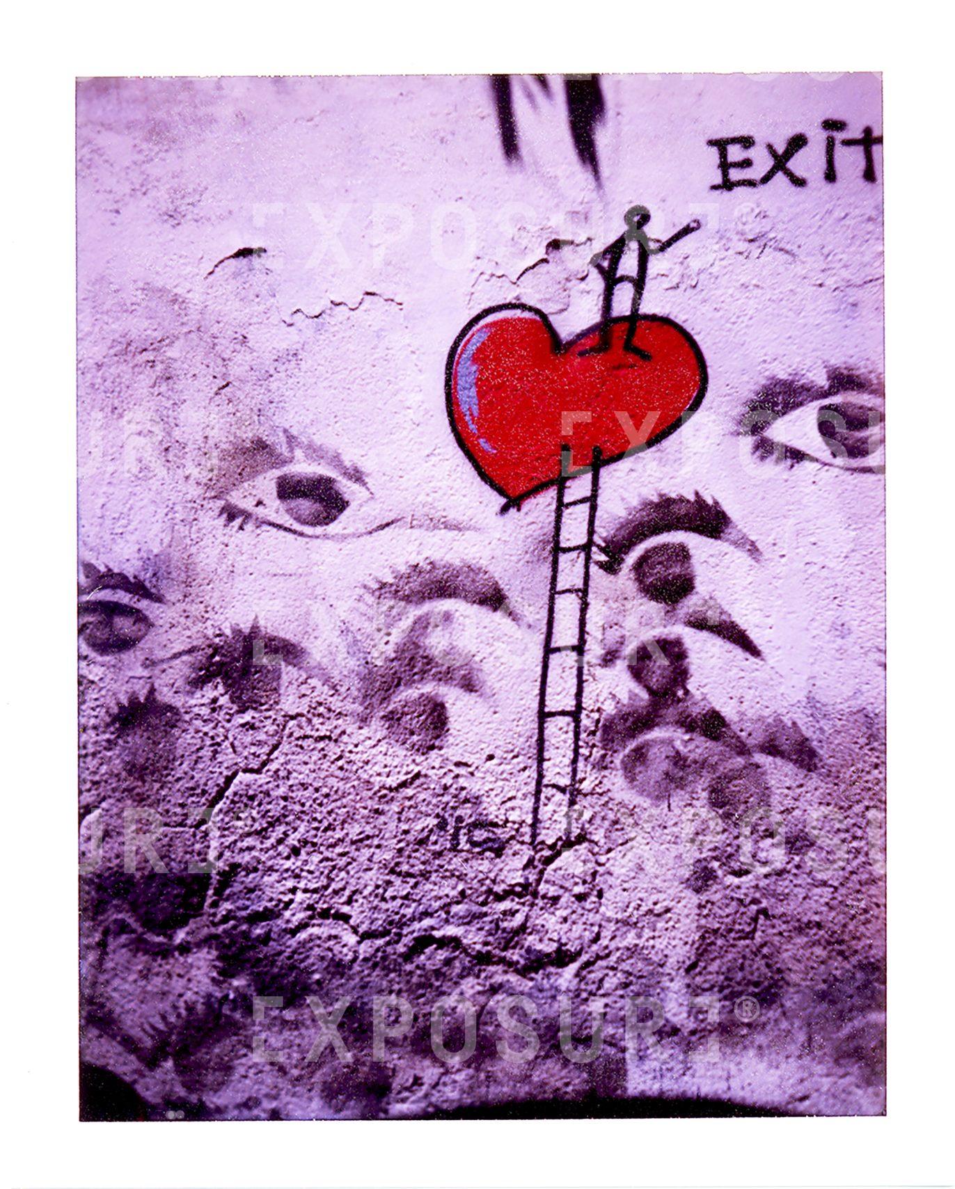 Polaroid of graffiti in Florence in Italy