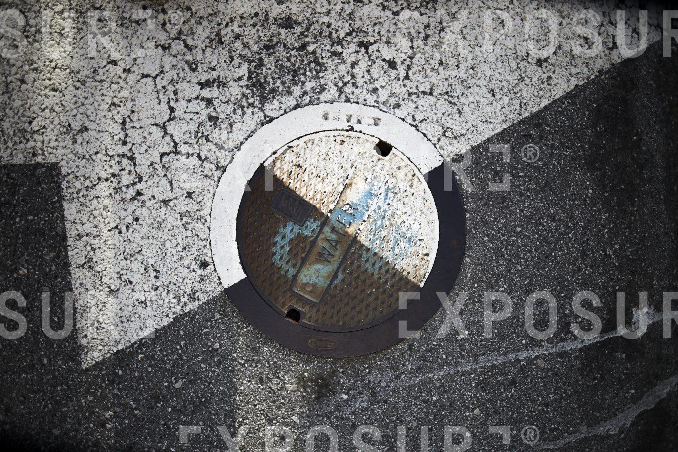 California, painted street abstract