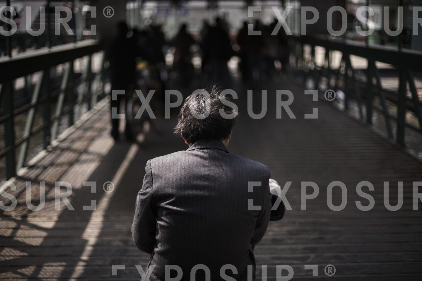 Early morning commuter, Shanghai