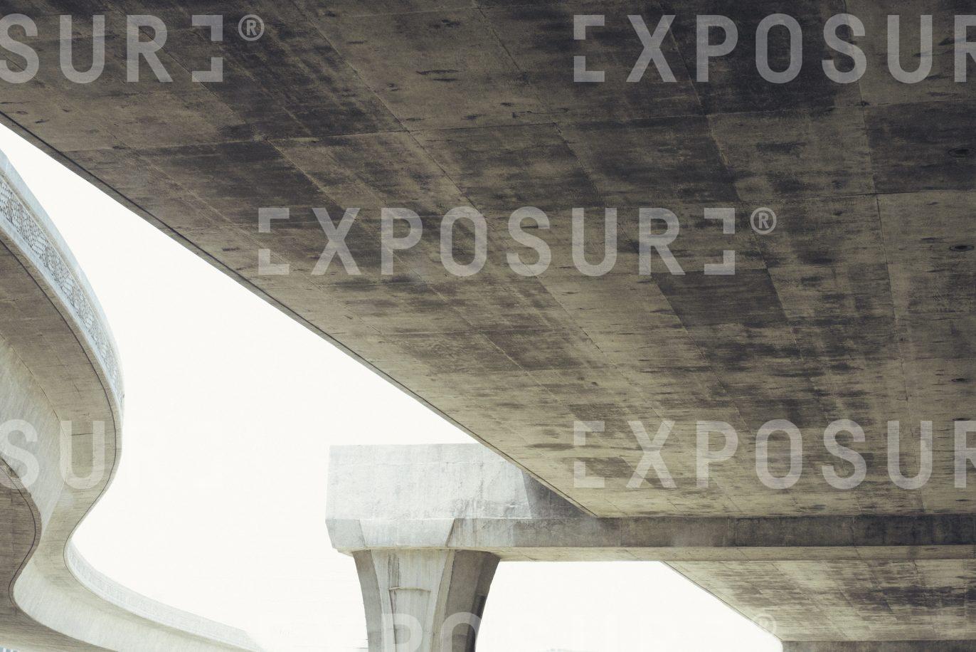 Concrete highwayFreeway in Los Angeles, America.