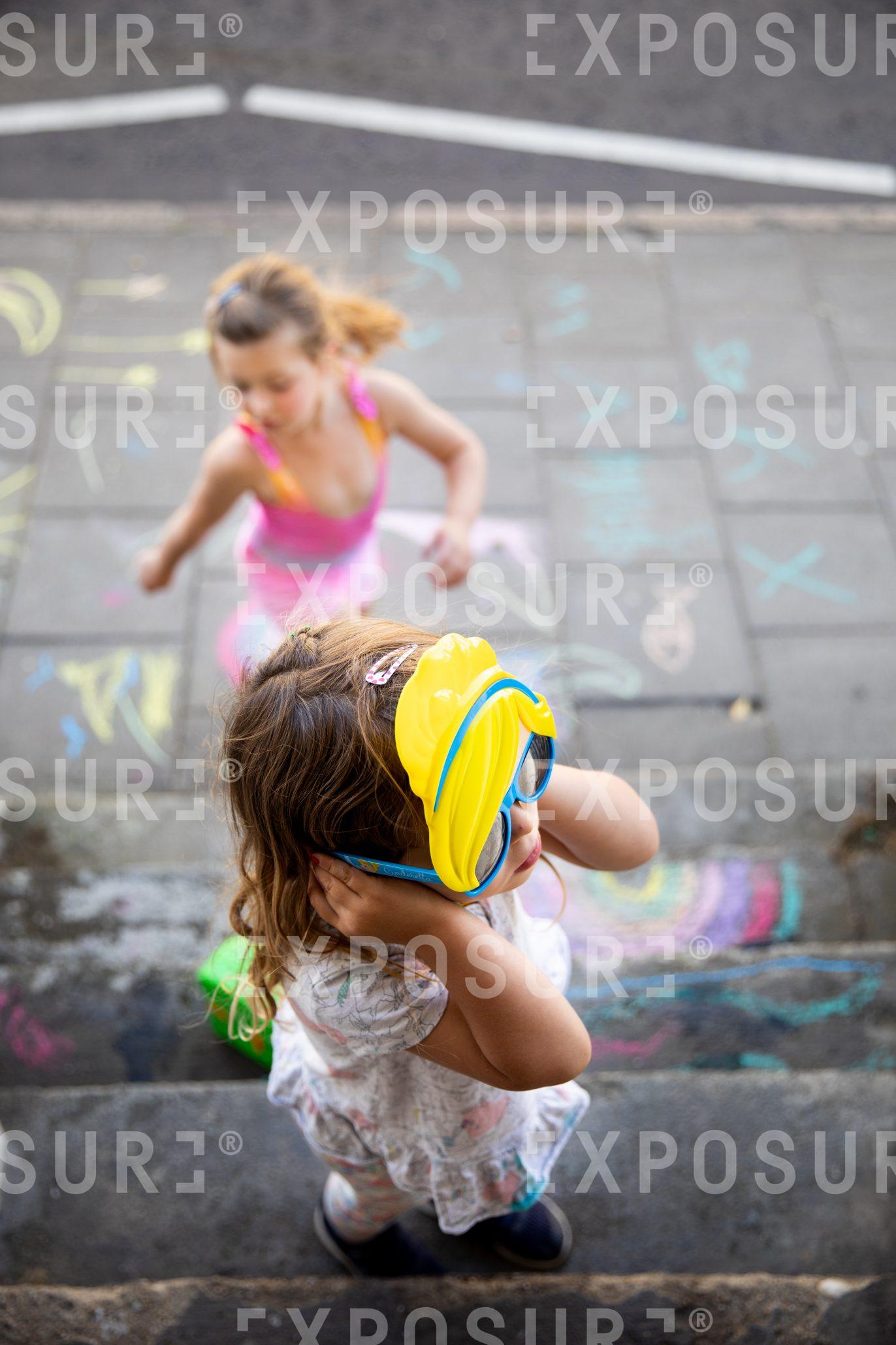 Lockdown diaries – Kids playing on front doorsteps