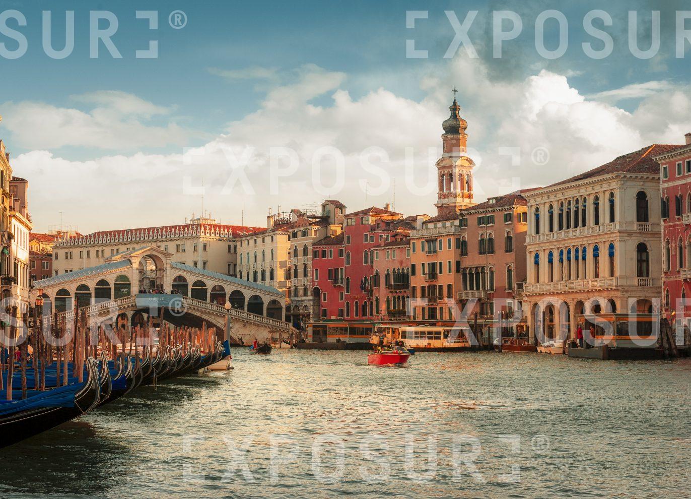 Morning On Grande Canal Rialto Bridge