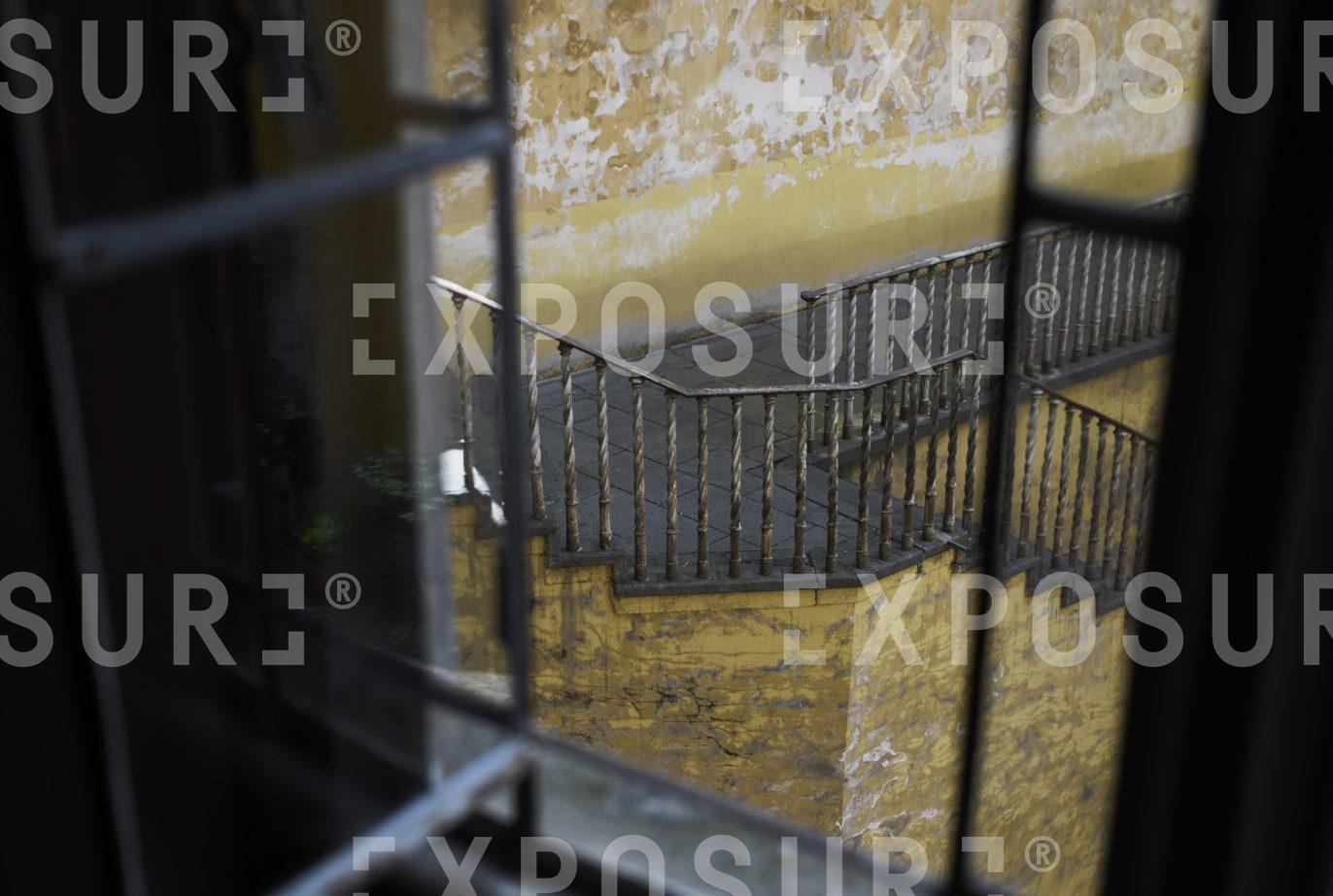 Open window onto Koblenz stairs
