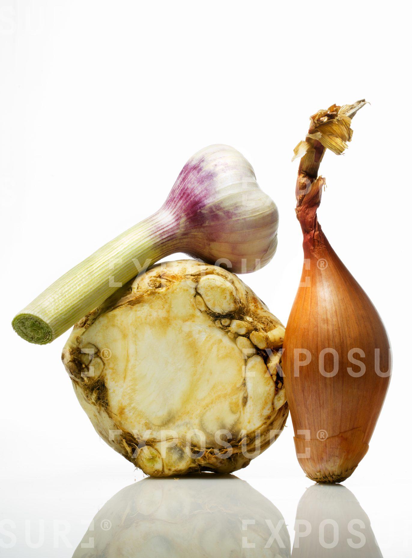 Root vegetables still life