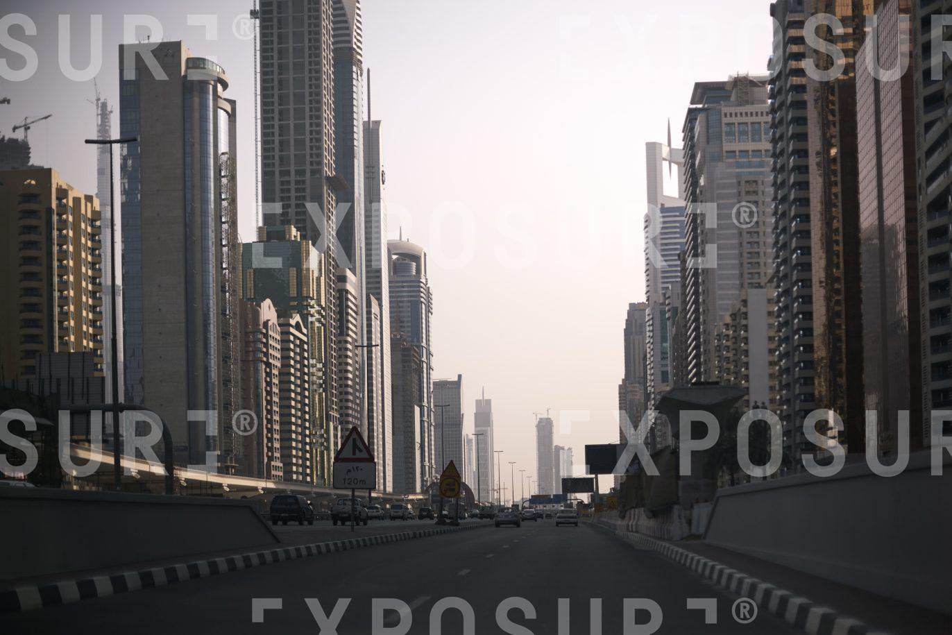 Evening, downtown Dubai, UAE