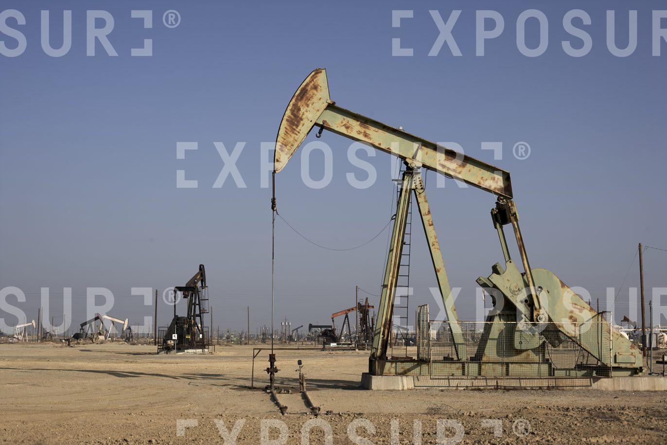 Oil field wells, California
