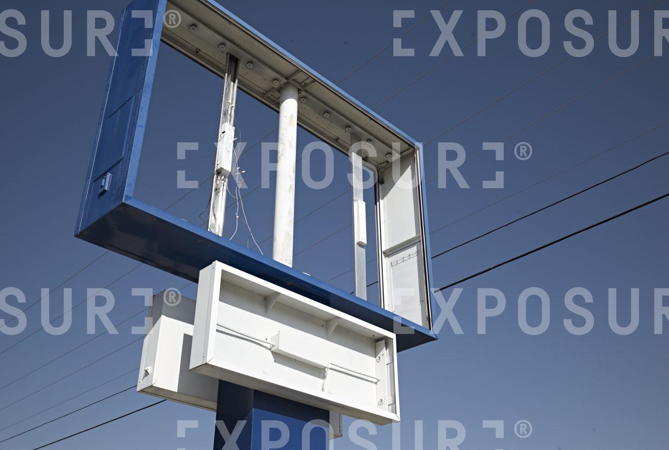 Empty roadside sign, Texas