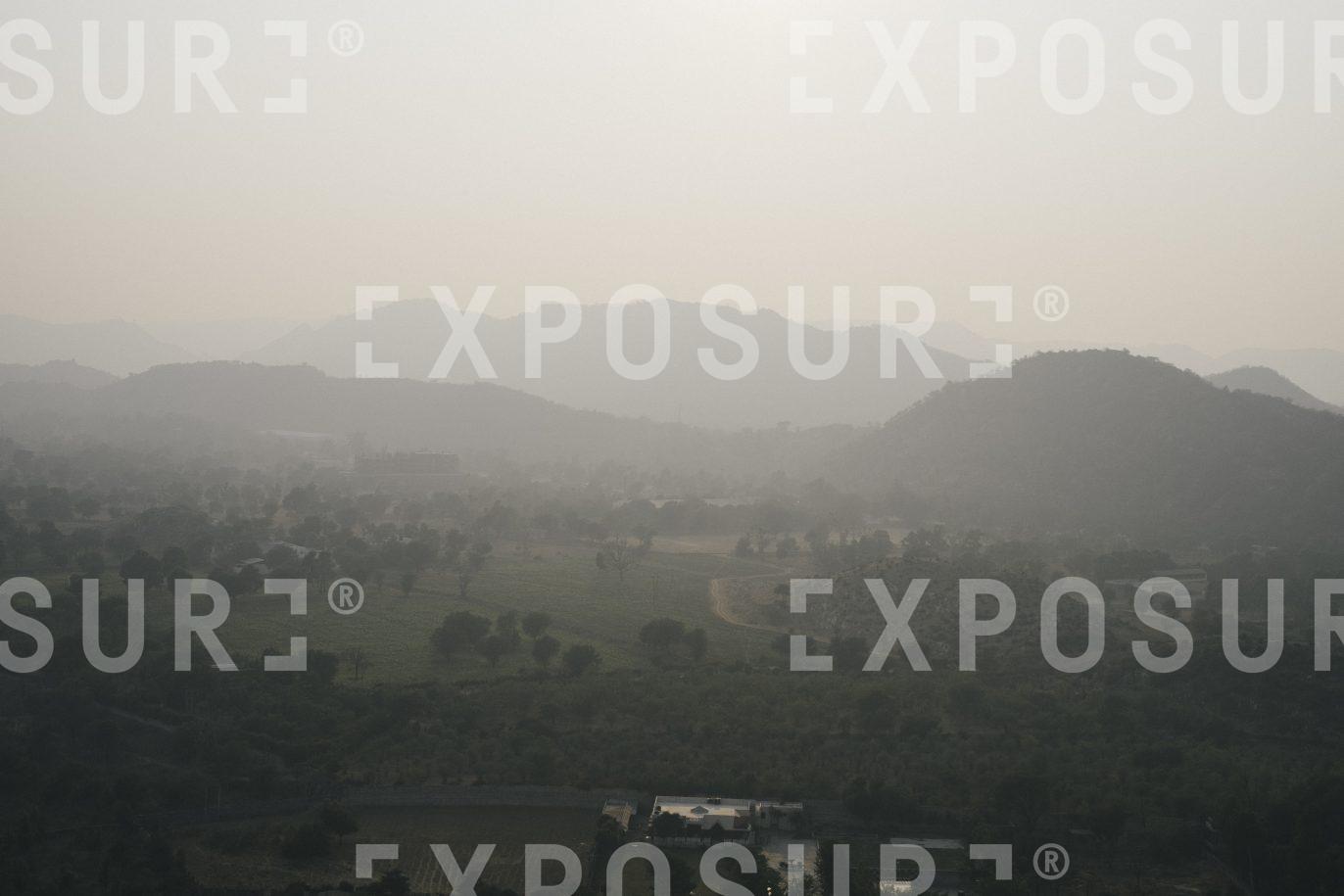 Hot air balloon view