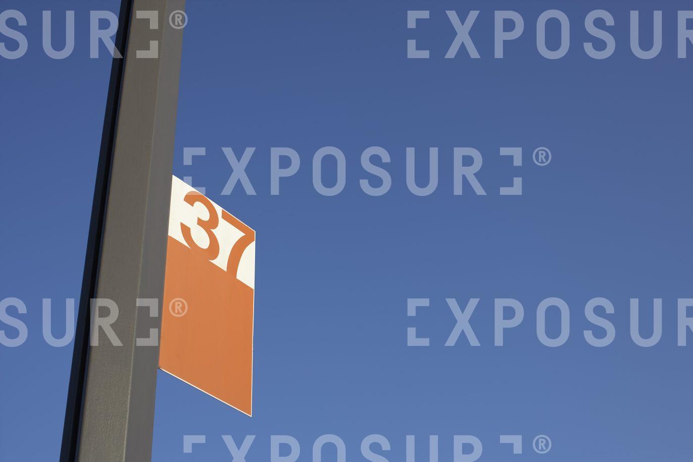 Parking lot locator sign, Detroit